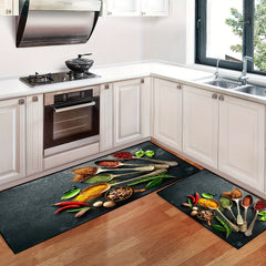 2pcs Soft Kitchen Rug Cushioned Anti Fatigue Kitchen Rug Set