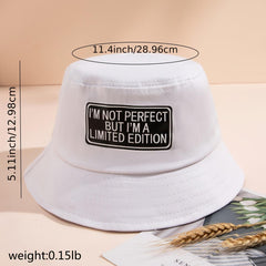 Letter Bucket Hat Unisex Fisherman Hat For Women Men Christmas Gift