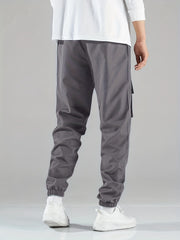 Men's Cargo Pants Flap Pocket Loose Casual Trousers