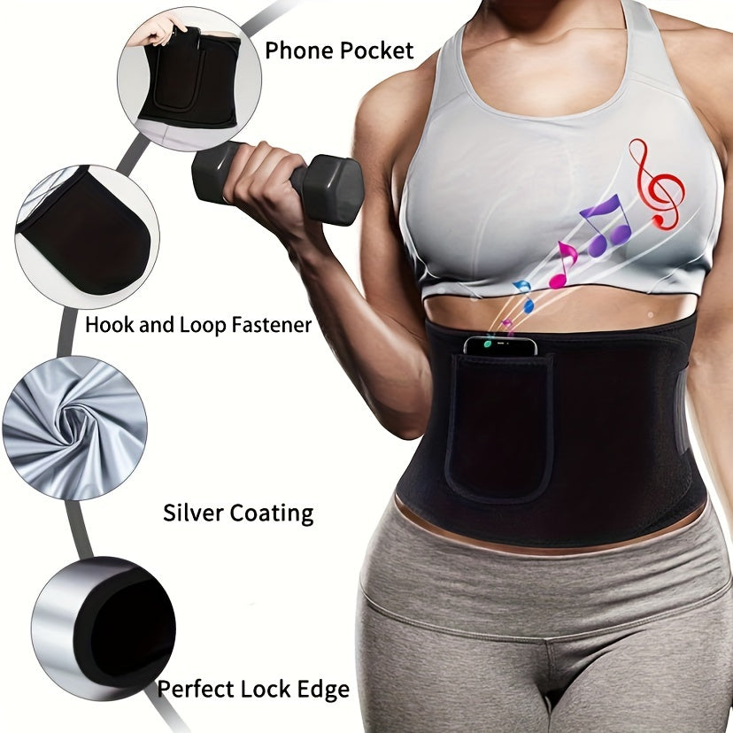 Silver Coating Sweat Belt Waist Trainer for Women & Men