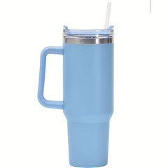 40oz Stainless Steel Insulated Cup - Outdoor Sports & Travel - Leakproof Straw