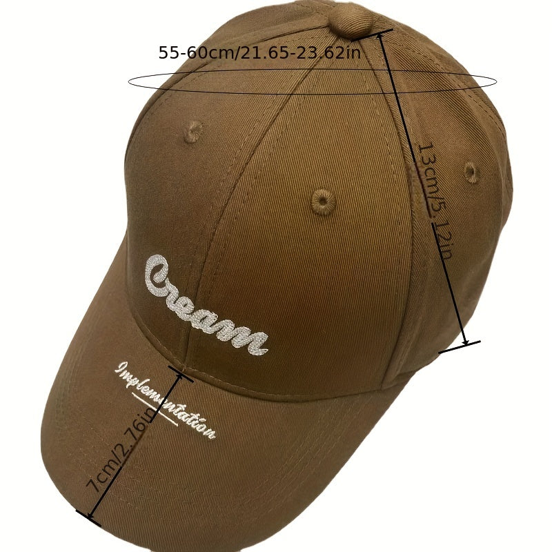 Dream Embroidered Baseball Cap Adjustable Sun Hat Men Women