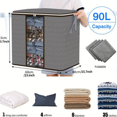Large Capacity Quilt Clothes Organizer Non Woven Lightweight Storage Bag