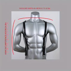 Men's Leather Suspenders Belt Shoulder Harness Adjustable Shoulder Strap