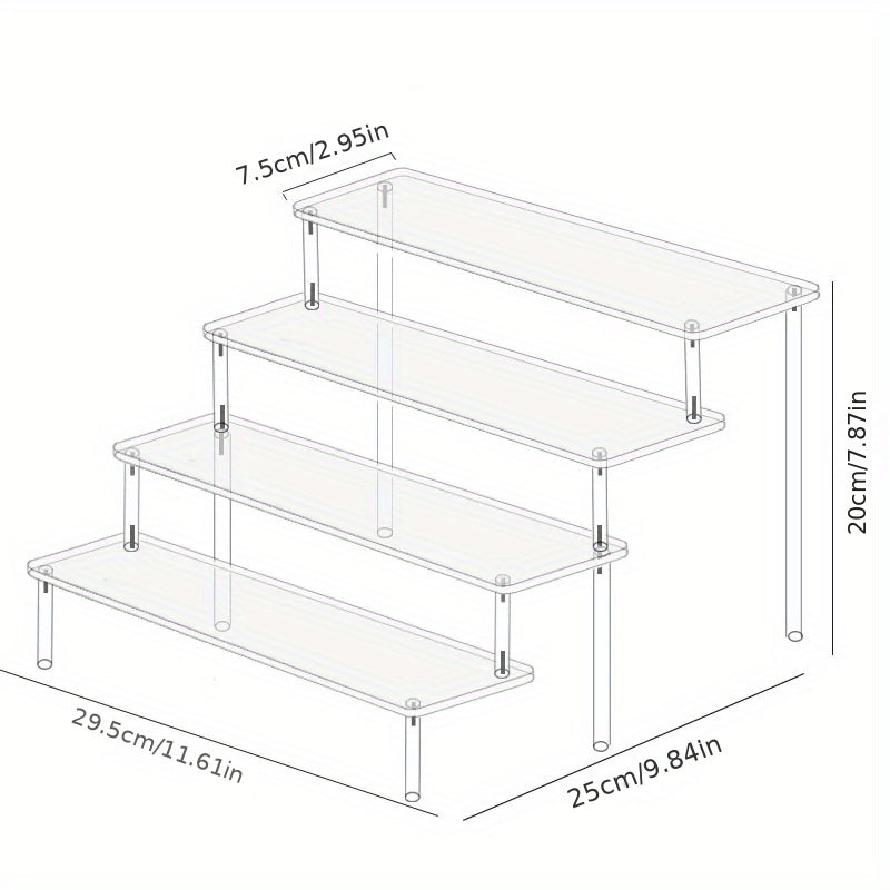 Acrylic Display Stand Perfume Organizer Transparent Mini Toy Rack