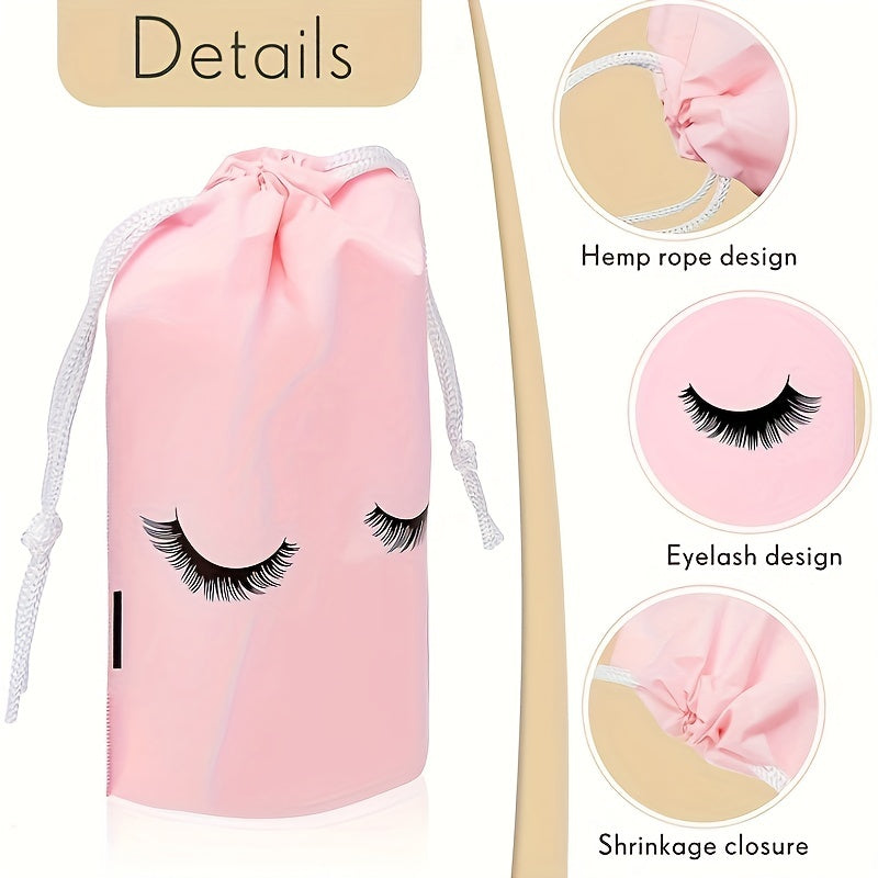 50pcs Reusable Eyelash Aftercare Bags with Drawstring