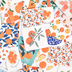 Orange Series Journal Decorative Stickers Scrapbooking Stick Label