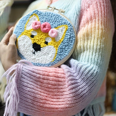DIY Knitting Embroidery Kit Animal Pattern Starter Set