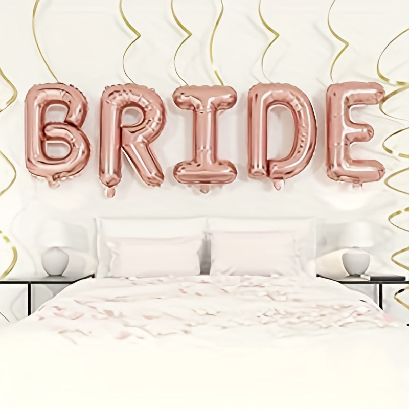 Bachelorette Party Decorations Kit Bride Balloons Banner Ring & Champagne
