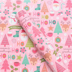5pcs Cartoon Christmas Wrapping Paper - Multiple Patterns for Christmas Decorati