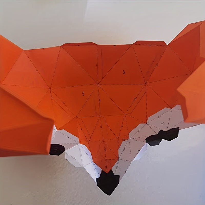 DIY Fox Standing On Rock Paper Mold for Home Wall Hanging