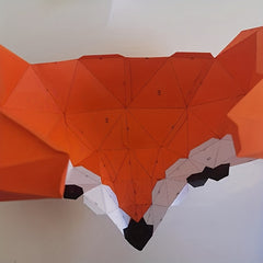 DIY Fox Standing On Rock Paper Mold for Home Wall Hanging