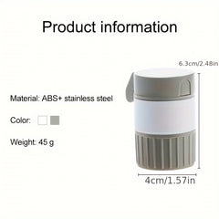 1pc Medicine Cutter Grinder Cup Storage Box 4 Functions Portable