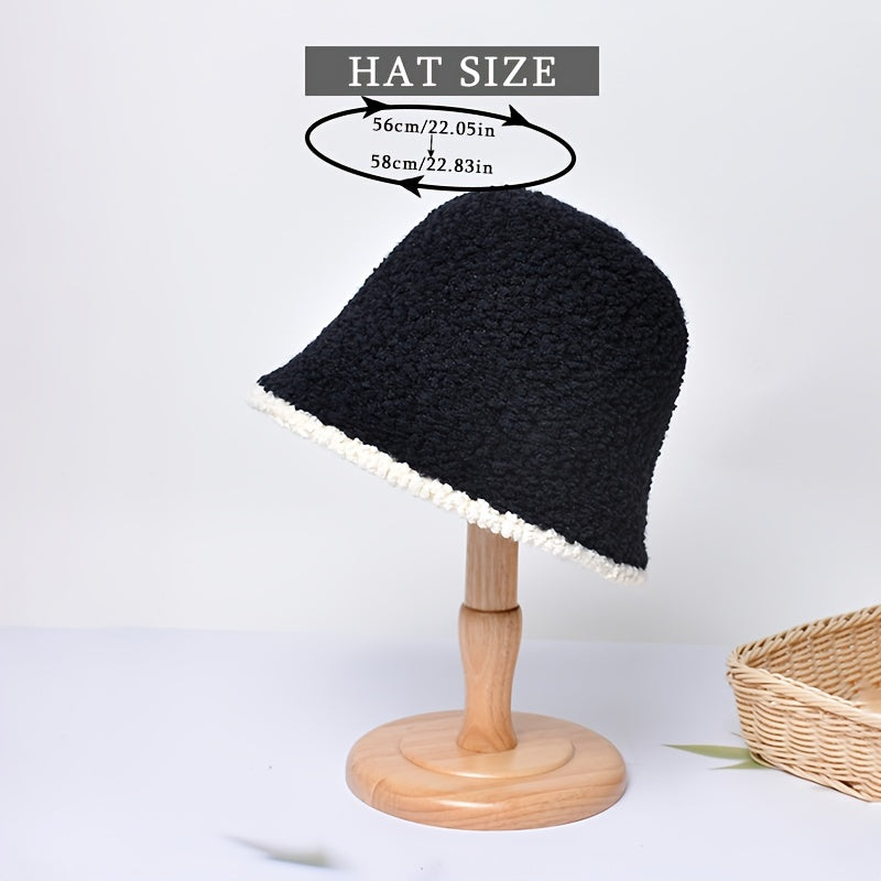 Knit Winter Bucket Hat for Women - Warm Gift for Her