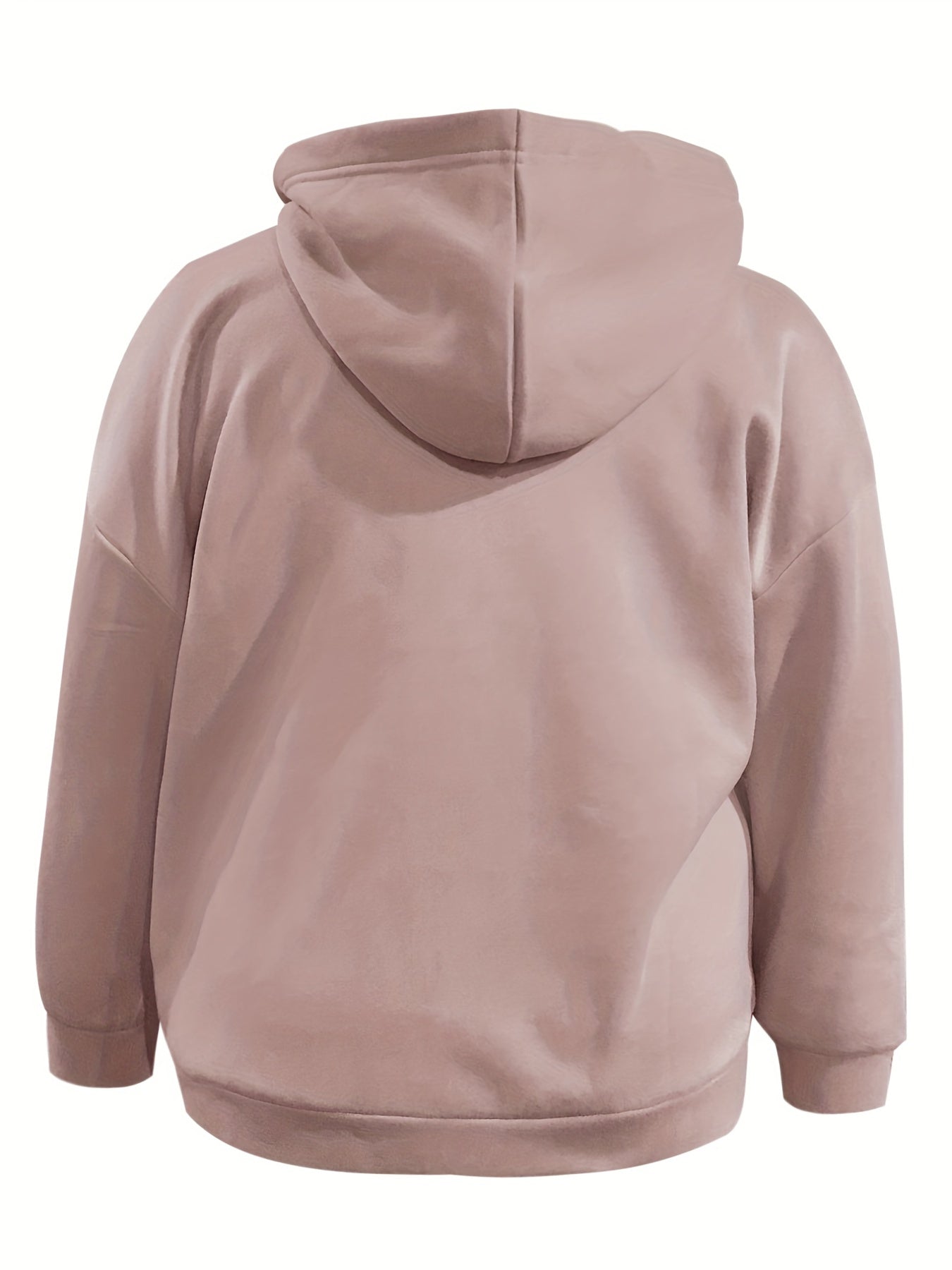 Solid Long Sleeve Hooded Sweatshirt & Round Neck Crop Tank Top Set