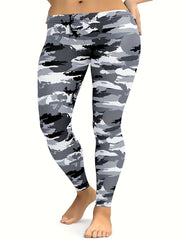 Camo Low Rise Stretch Yoga Leggings