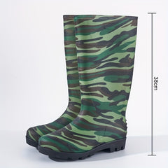 Men's Camo Rain Boots Non-slip Waterproof Outdoor Fishing Shoes