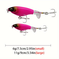 2 Whopper Popper Bait Kit, Realistic Action, Bright Colors