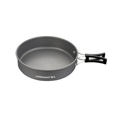 KORAMAN Aluminum Camping Cookware Set Lightweight Pots Pans Teapot with Mesh Bag