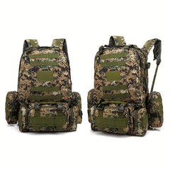 55L Camo Tactical Backpack for Camping Hiking Travel