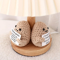 1pc Hand-woven Doll Positive Energy Potato Decoration Card