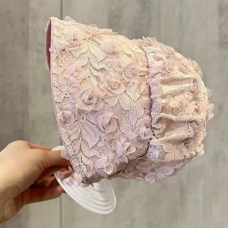 Baby Lace Ear Protection Hat Princess Rose Hat