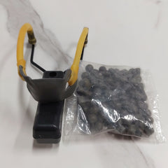 Plastic Slingshot Toy for Outdoor Play with 100 Mud Balls
