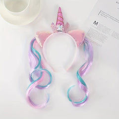 Unicorn Mermaid Wig Headband Hair Accessories for Party