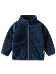 Boy's Fleece Zipper Sweatshirt Jacket Cozy Warm Coat For Fall Winter