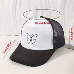 Animal Print Mesh Trucker Hat Unisex Breathable Sunscreen Dad Hat
