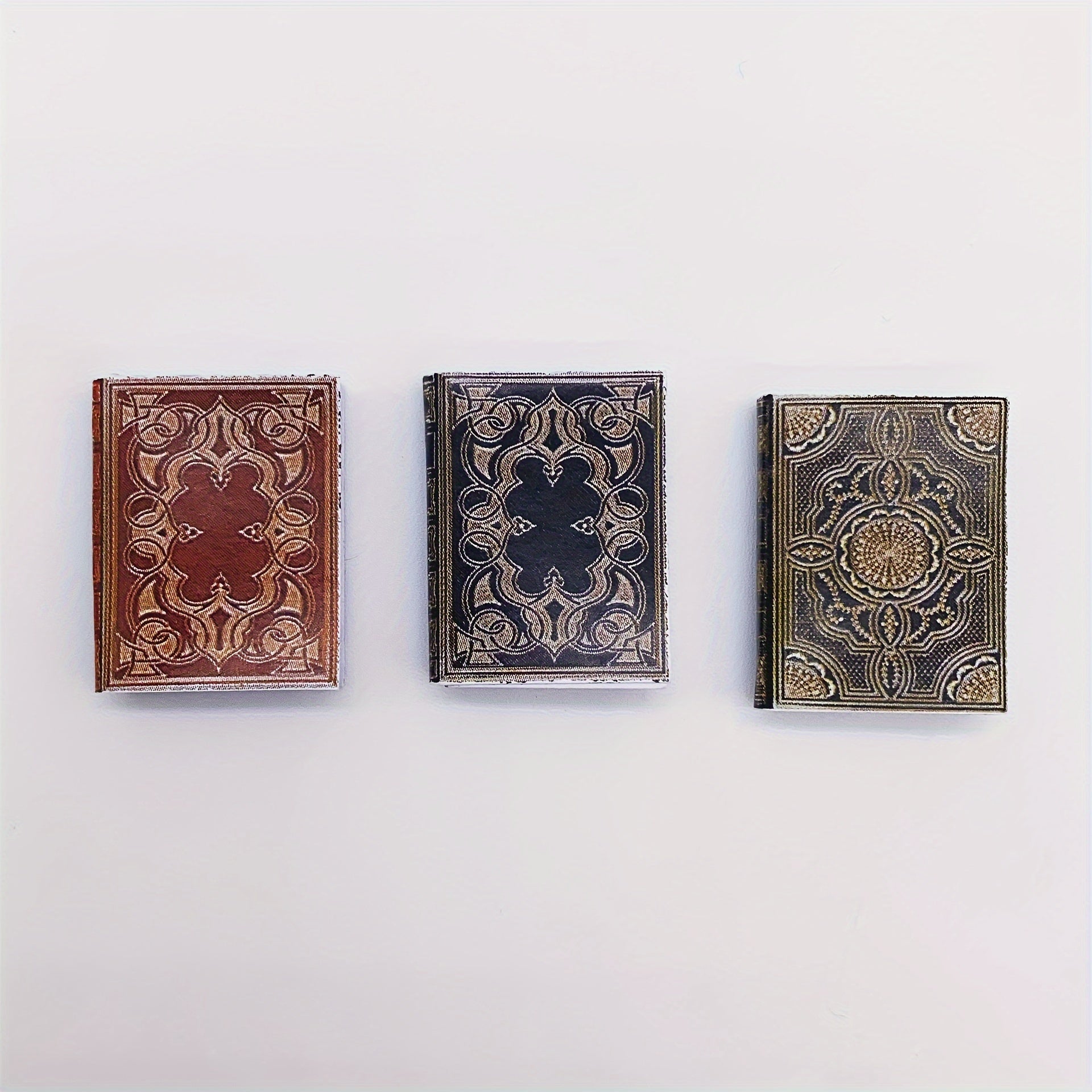 3pcs 1:12 Dollhouse Books Study Bedroom Library Decoration Christmas Gift