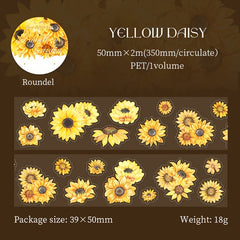 Small Garden Flower Collage Tape, 2m