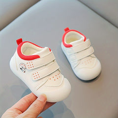 Baby Girl's Animal & Polka Dots Print Shoes With Hood Loop