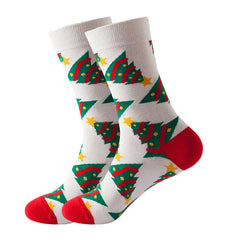 5 Pairs Christmas Socks Funny Unisex Crew Socks Xmas Novelty Cozy Cotton Sock