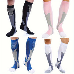 4 Pairs Compression Socks Men's Mid Tube Socks for Outdoor Sports