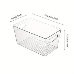 8pcs Stackable Plastic Storage Bins With Handle Medium Size
