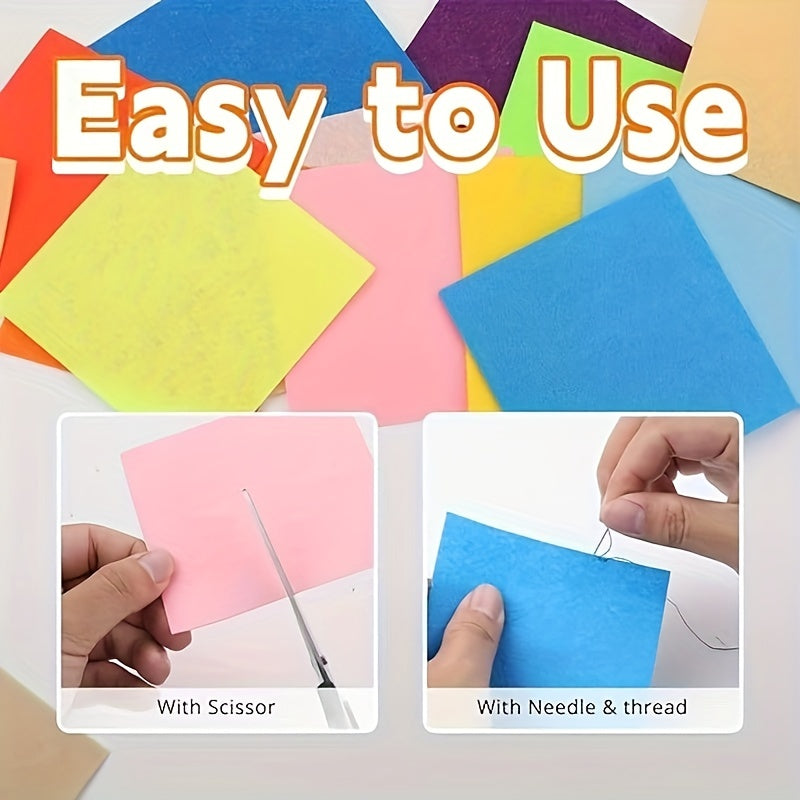 40pcs Assorted Felt Fabric Squares 1mm Thick DIY Craft Sewing Projects 4x4