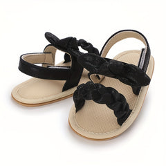 Bowknot Open Toe Baby Sandals Anti Slip Lightweight
