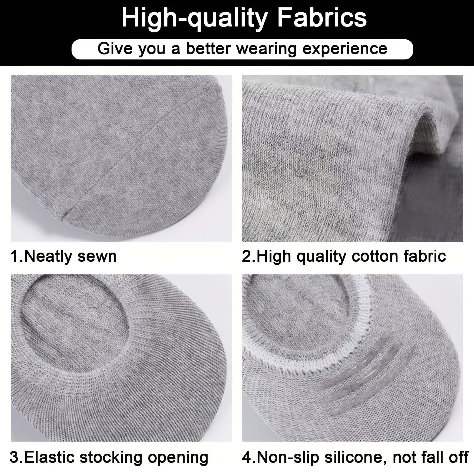 6 Pairs Classic Solid Ankle Socks Women's Stockings & Hosiery
