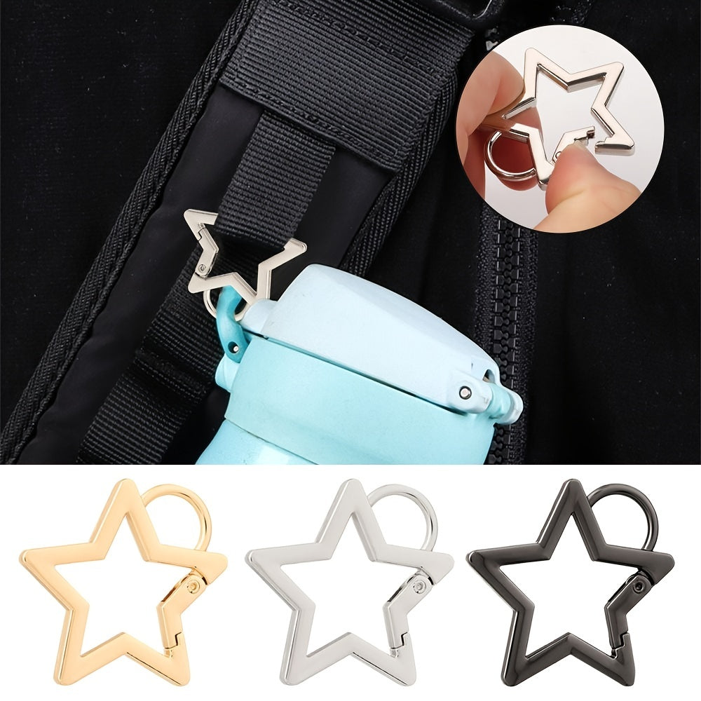 Zinc Alloy Plated Spring Buckle Carabiner Star Snap Hook