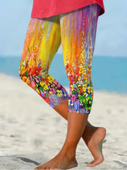 Skinny Capris Leggings Casual Crop Leggings for Women