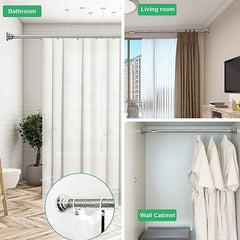 Shower Curtain Rod Bracket Wall Mounted Holder Anti Slip