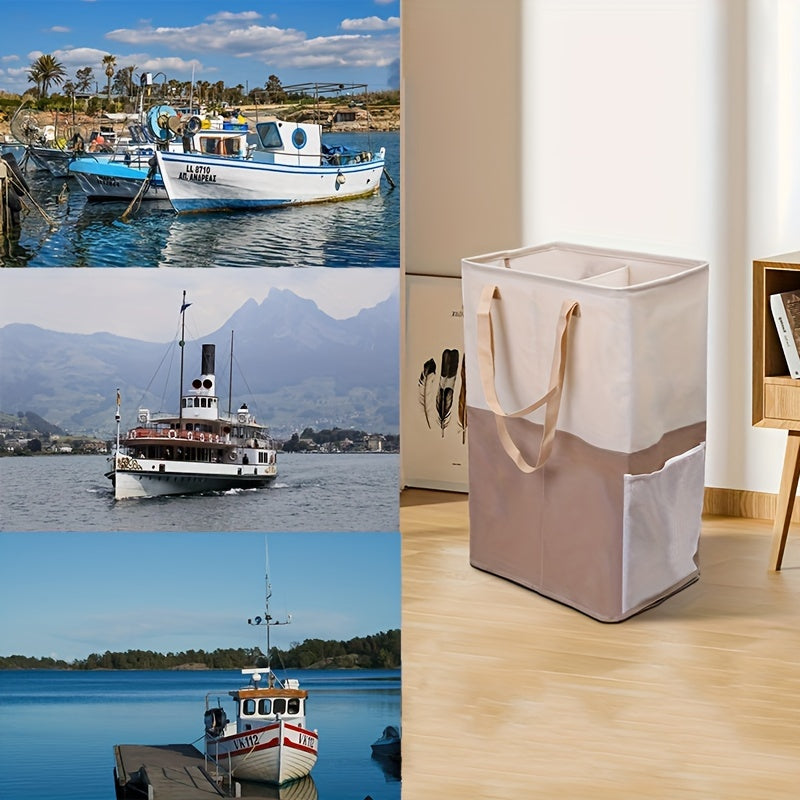 Foldable Clothes Basket Marine Dirty Clothes Storage Basket
