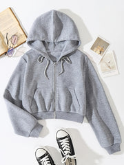 Winter Plus Fleece Coat Women's Hooded Sweatshirt