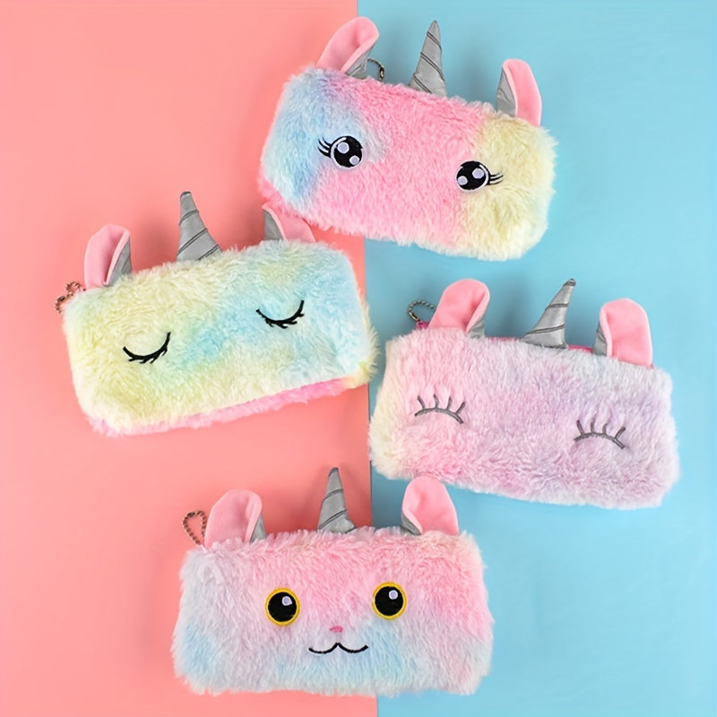 Unicorn Plush Coin Purse Large Capacity Stationery Bag