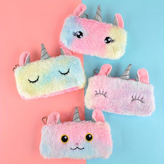 Unicorn Plush Coin Purse Large Capacity Stationery Bag