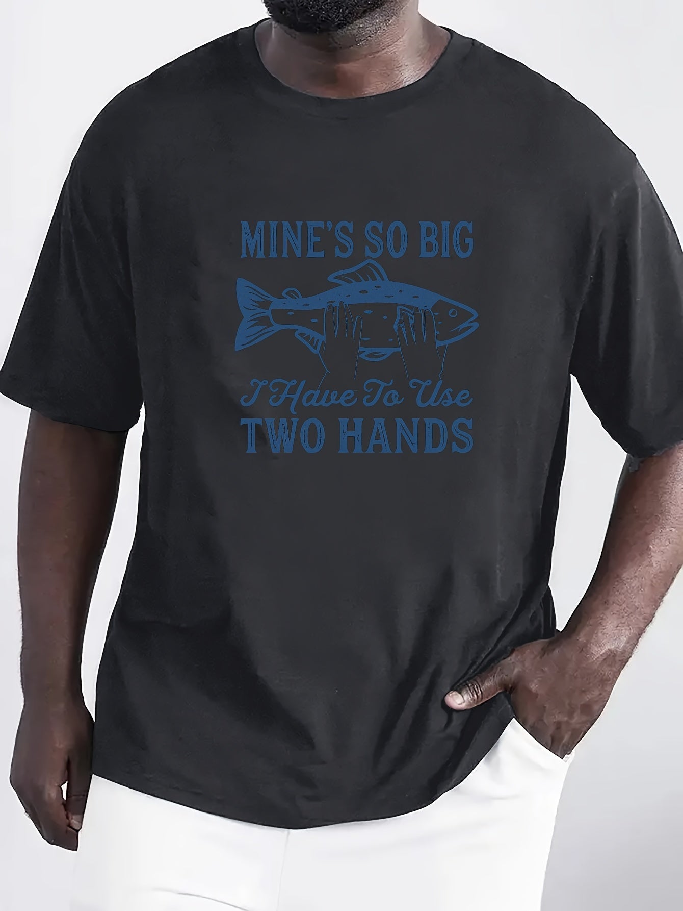 Men's Fish Graphic T shirt Casual Stretch Tee for Summer
