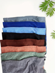 High Waisted Yoga Shorts For Women - 8pcs Solid Sports Shorts