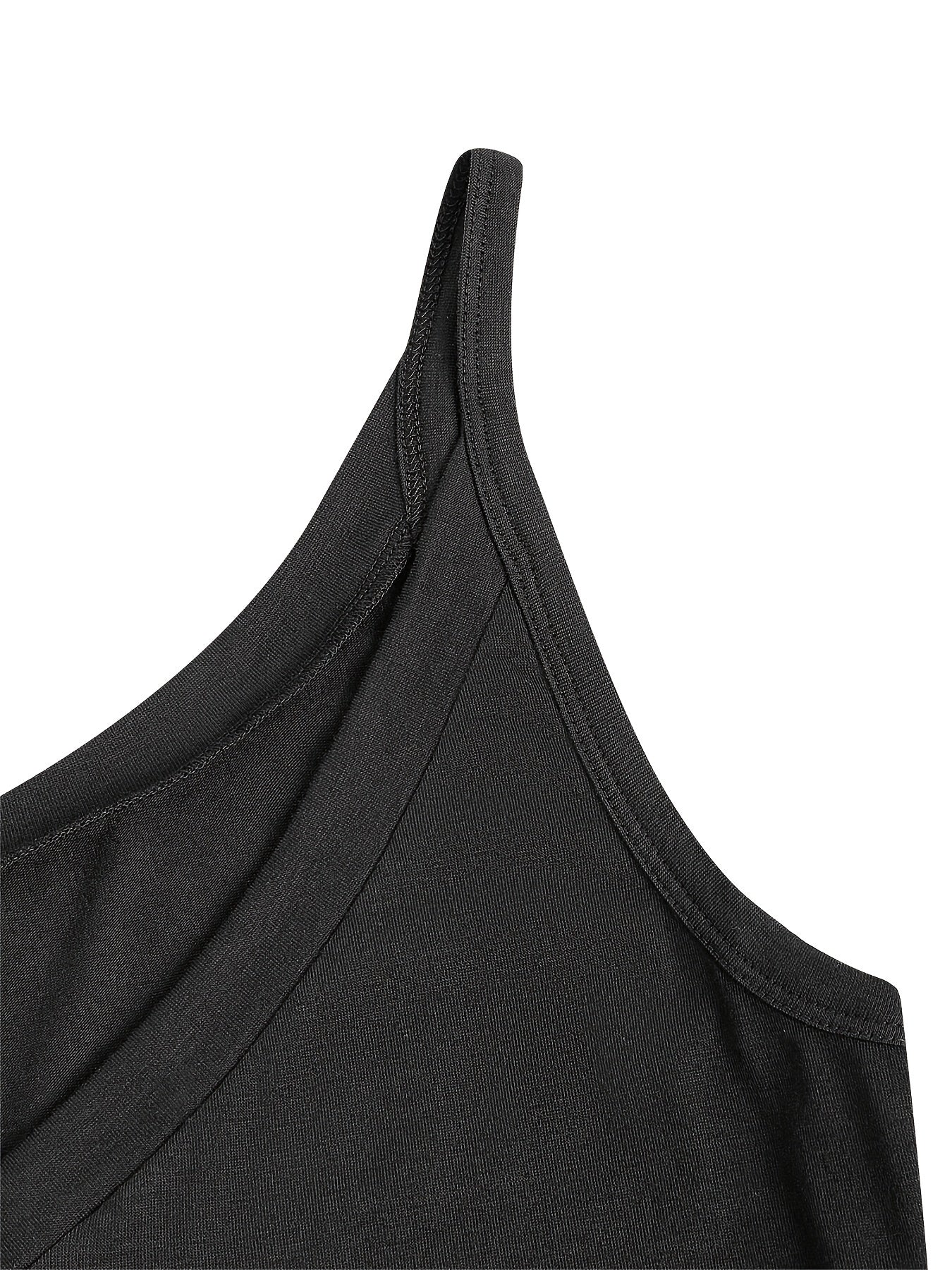 Solid Cami Top V Neck Sleeveless Summer Top Women's Clothing