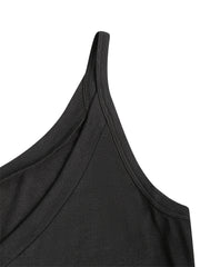 Solid Cami Top V Neck Sleeveless Summer Top Women's Clothing